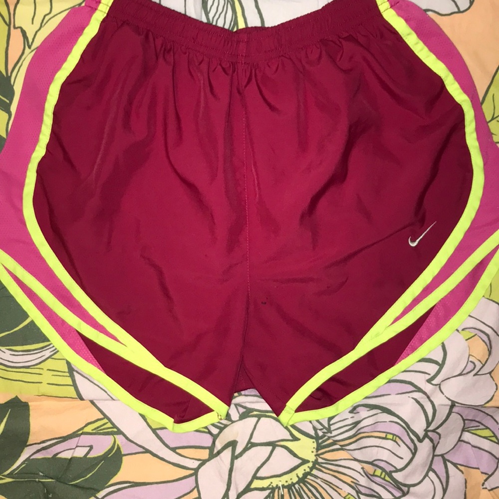 Maroonish pink nike shorts
